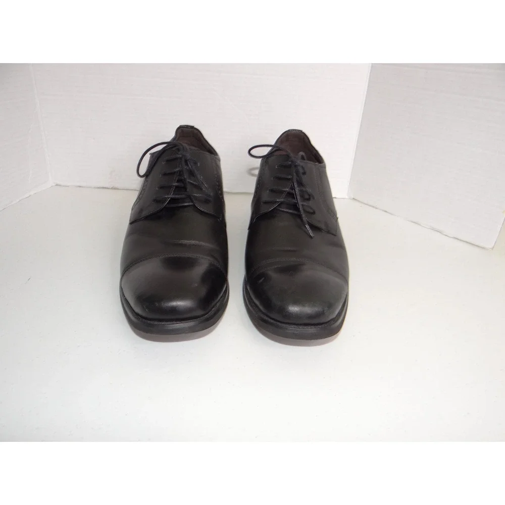 Calto Mens Black Leather Elevator Dress Shoes Cap Toe Oxford S3705 US 12